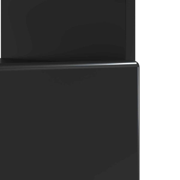 LED TV-kaappi Musta Tekninen puu