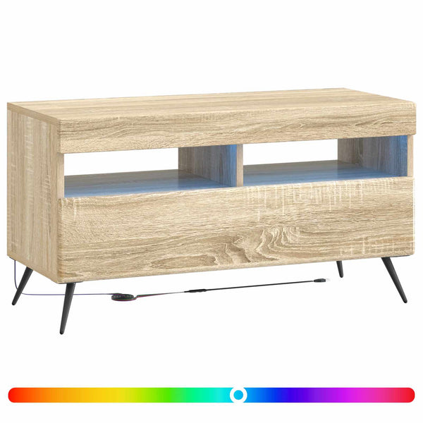 LED TV-kaappi Sonoma-tammi Tekninen puu