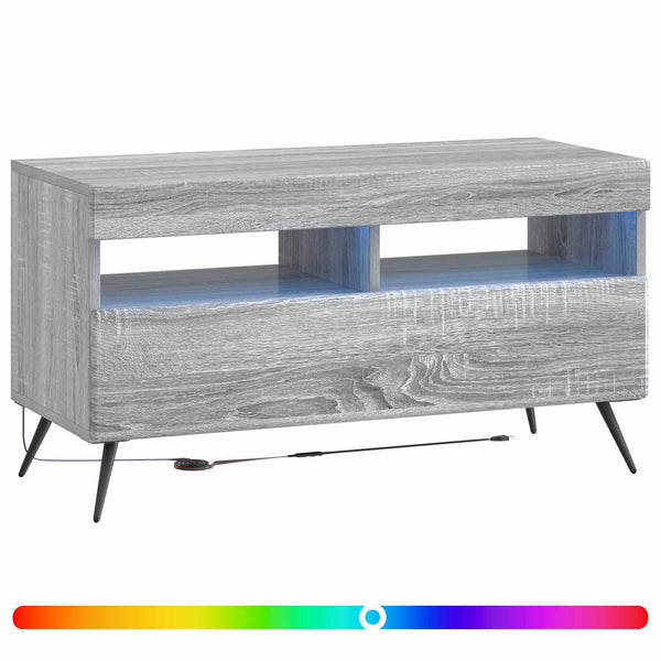 LED TV-kaappi Harmaa Sonoma Tekninen puu