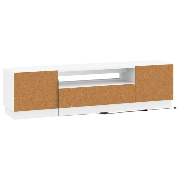 LED TV-kaappi valkoinen Tekninen puu
