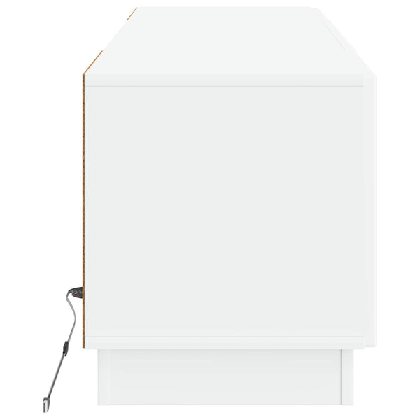 LED TV-kaappi valkoinen Tekninen puu