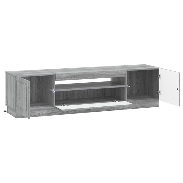 LED TV-kaappi Harmaa Sonoma Tekninen puu