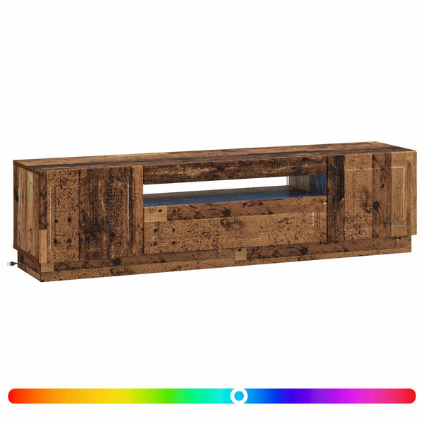 LED TV-kaappi Vanha puu Tekninen puu