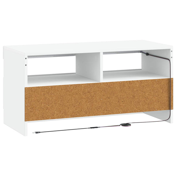 LED TV-kaappi valkoinen Tekninen puu