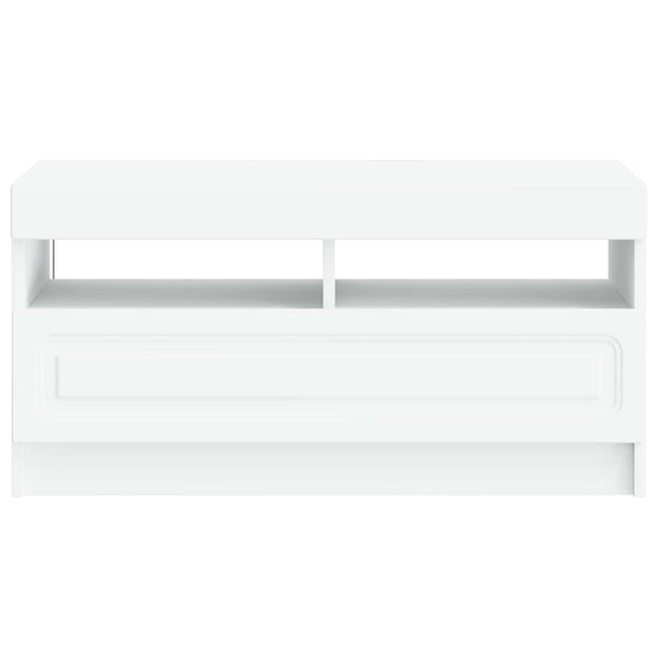 LED TV-kaappi valkoinen Tekninen puu