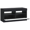 LED TV-kaappi Musta Tekninen puu