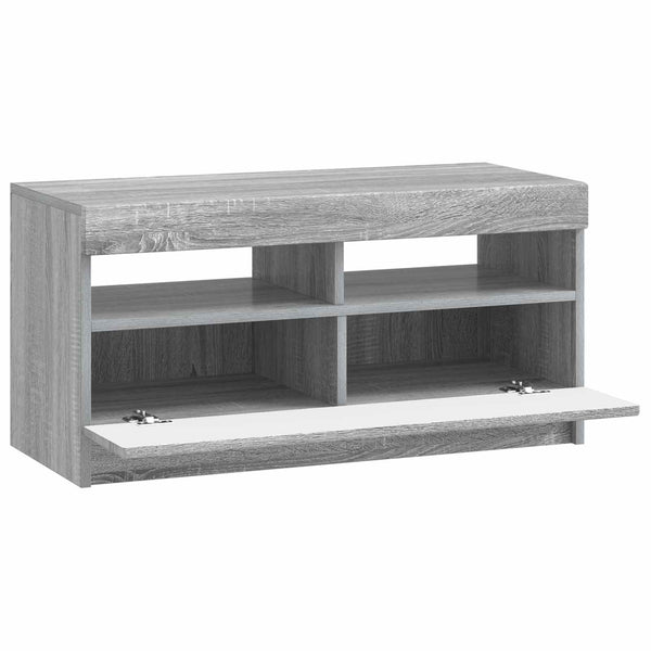 LED TV-kaappi Harmaa Sonoma Tekninen puu