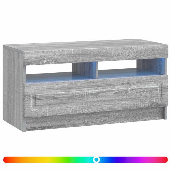 LED TV-kaappi Harmaa Sonoma Tekninen puu