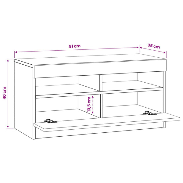 LED TV-kaappi Vanha puu Tekninen puu