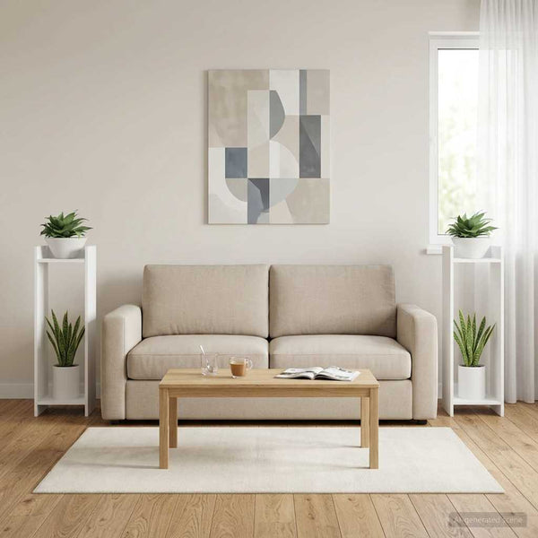 Kasviteline 2 kpl valkoinen 30 x 30 x 100 cm Tekninen puu