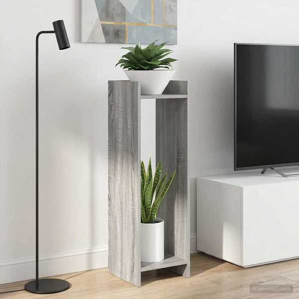 Kasviteline 2 kpl Harmaa Sonoma 30 x 30 x 100 cm Tekninen puu