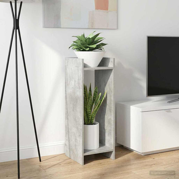 Kasviteline Betoninharmaa 30 x 30 x 80 cm Tekninen puu