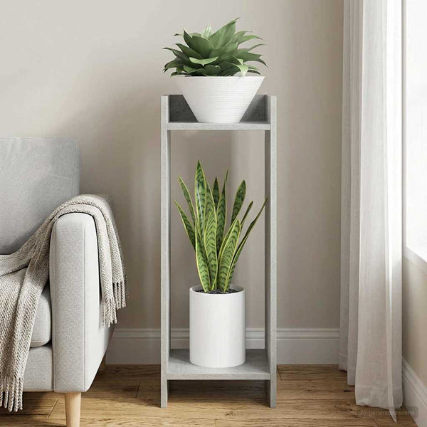 Kasviteline Betoninharmaa 30 x 30 x 80 cm Tekninen puu