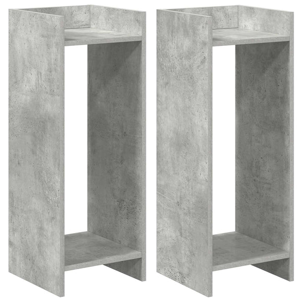 Kasviteline 2 kpl Betoninharmaa 30 x 30 x 80 cm Tekninen puu