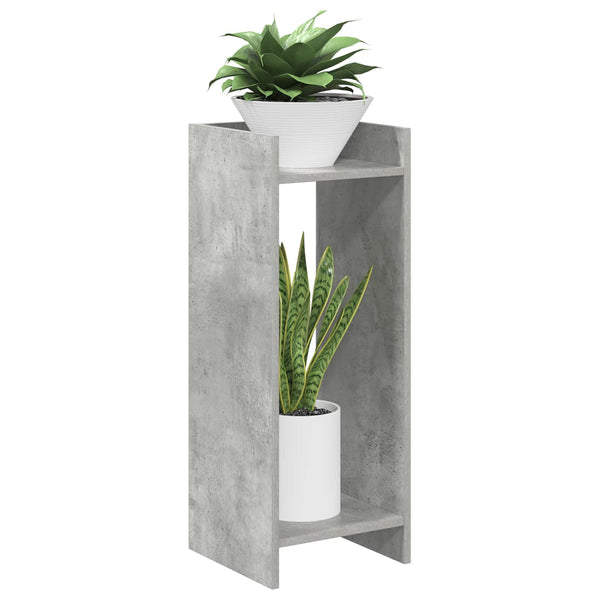 Kasviteline 2 kpl Betoninharmaa 30 x 30 x 80 cm Tekninen puu