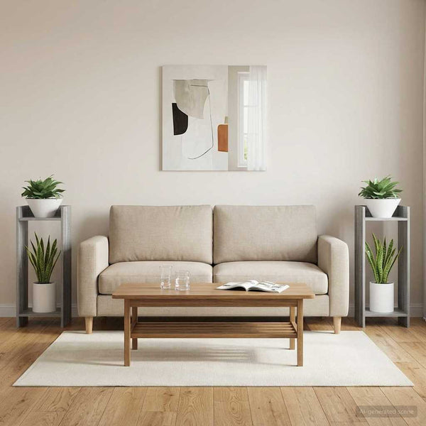 Kasviteline 2 kpl Harmaa Sonoma 30 x 30 x 80 cm Tekninen puu