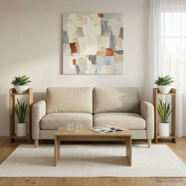 Kasviteline 2 kpl Artisaanitammi 30 x 30 x 80 cm Tekninen puu
