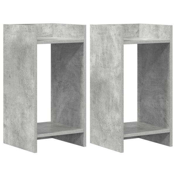 Kasviteline 2 kpl Betoninharmaa 30 x 30 x 60 cm Tekninen puu