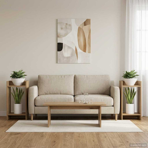 Kasviteline 2 kpl Artisaanitammi 30 x 30 x 60 cm Tekninen puu