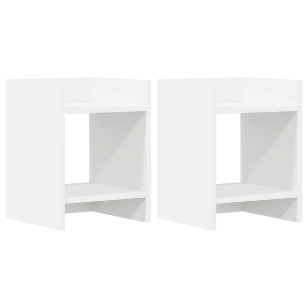 Kasviteline 2 kpl valkoinen 30 x 30 x 40 cm Tekninen puu