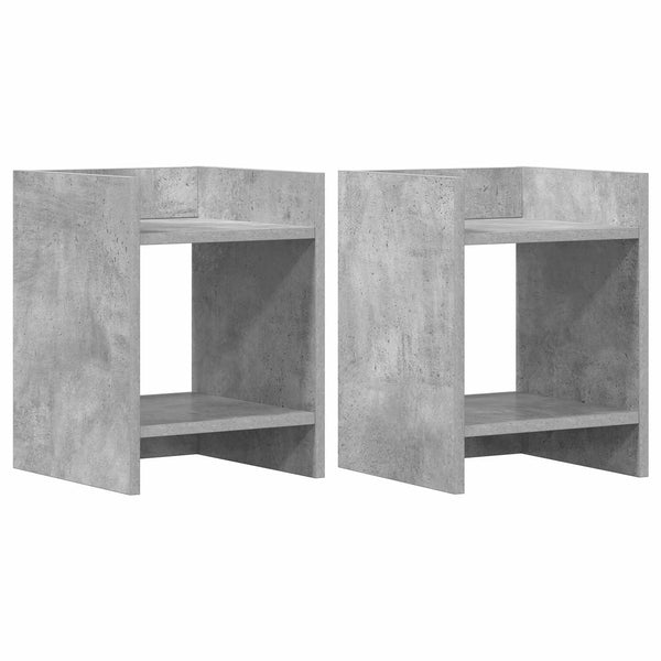 Kasviteline 2 kpl Betoninharmaa 30 x 30 x 40 cm Tekninen puu