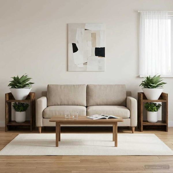 Kasviteline 2 kpl Savutammi 30 x 30 x 40 cm Tekninen puu