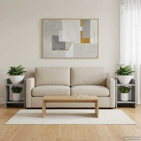Kasviteline 2 kpl Harmaa Sonoma 30 x 30 x 40 cm Tekninen puu