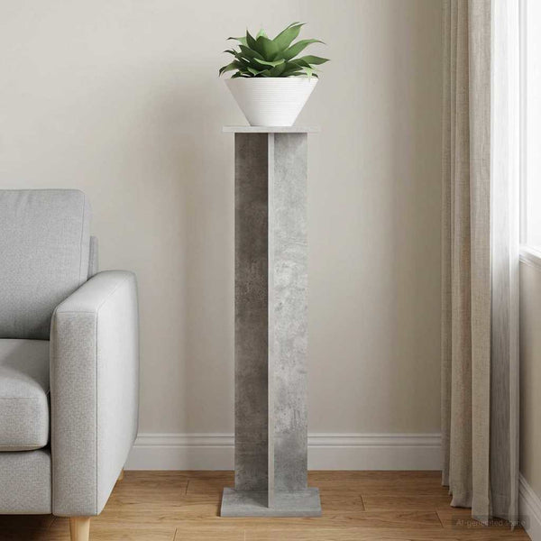 Kasviteline Betoninharmaa 25 x 25,5 x 100,5 cm Tekninen puu