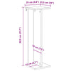 Kasviteline valkoinen 25 x 25,5 x 80,5 cm Tekninen puu