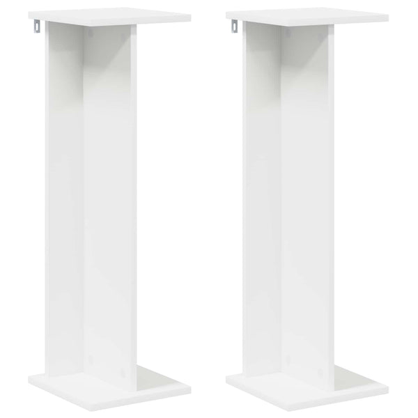Kasviteline 2 kpl valkoinen 25 x 25,5 x 80,5 cm Tekninen puu