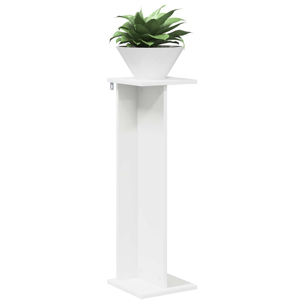Kasviteline 2 kpl valkoinen 25 x 25,5 x 80,5 cm Tekninen puu
