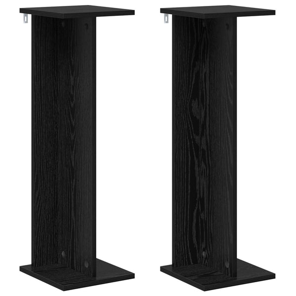 Kasviteline 2 kpl Musta tammi 25 x 25,5 x 80,5 cm Tekninen puu