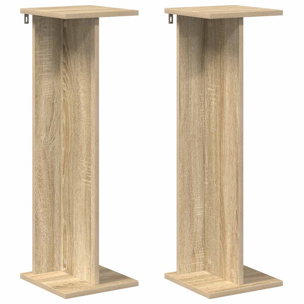 Kasviteline 2 kpl Sonoma-tammi 25 x 25,5 x 80,5 cm Tekninen puu