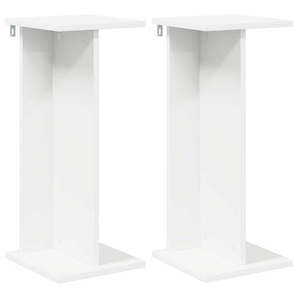 Kasviteline 2 kpl valkoinen 25 x 25,5 x 60,5 cm Tekninen puu