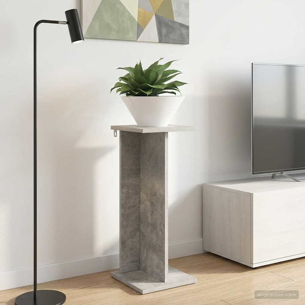 Kasviteline Betoninharmaa 25 x 25,5 x 60,5 cm Tekninen puu