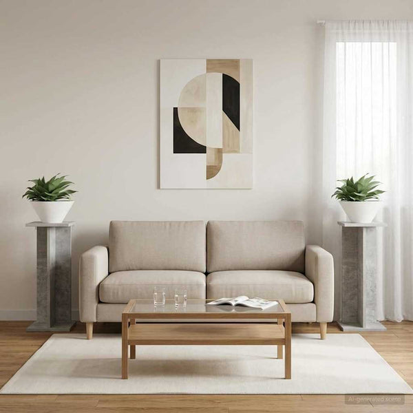 Kasviteline 2 kpl Betoninharmaa 25 x 25,5 x 60,5 cm