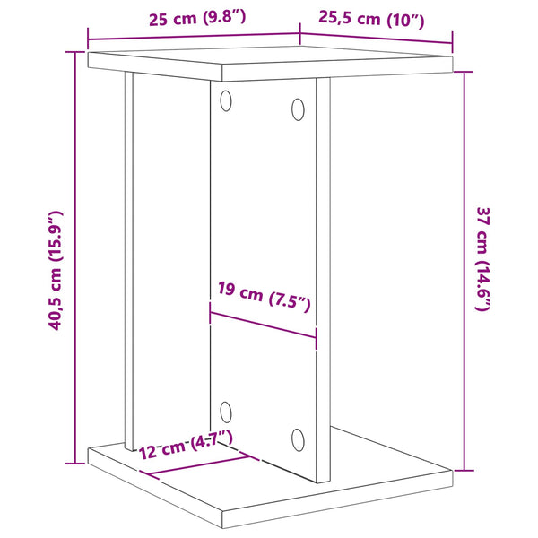 Kasviteline 2 kpl Artisaanitammi 25 x 25,5 x 40,5 cm
