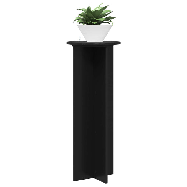 Kasviteline 2 kpl Musta Ø40 x 100 cm Tekninen puu