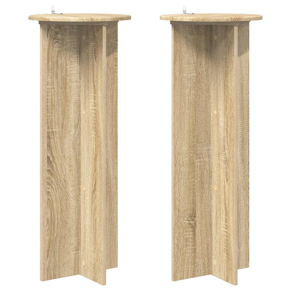 Kasviteline 2 kpl Sonoma-tammi Ø40 x 100 cm Tekninen puu