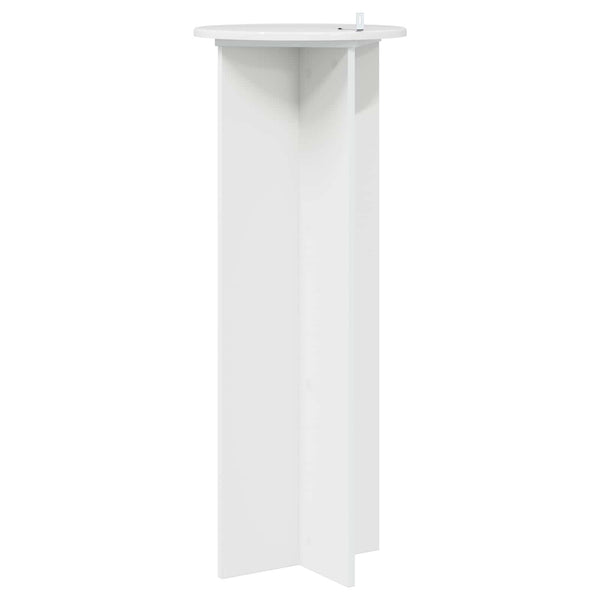 Kasviteline 2 kpl Korkeakiiltoinen valkoinen Ø40 x 100 cm