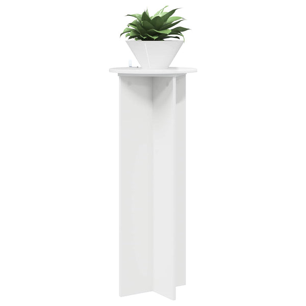 Kasviteline 2 kpl Korkeakiiltoinen valkoinen Ø40 x 100 cm