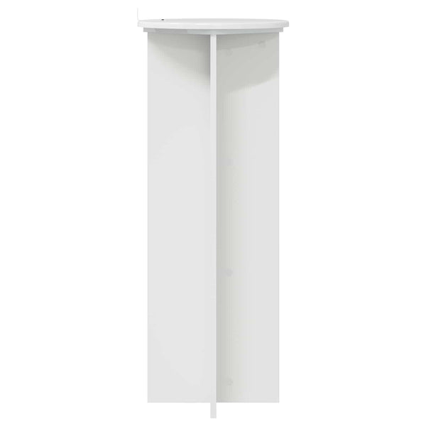 Kasviteline 2 kpl Korkeakiiltoinen valkoinen Ø40 x 100 cm