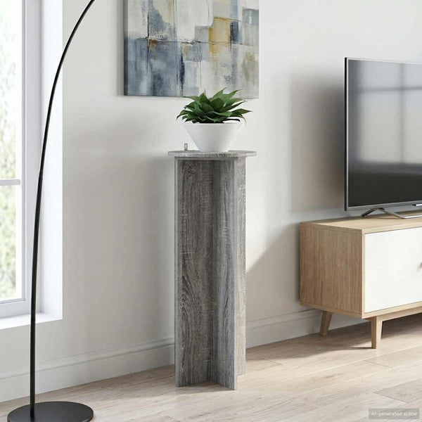 Kasviteline 2 kpl Harmaa sonoma Ø40 x 100 cm Tekninen puu
