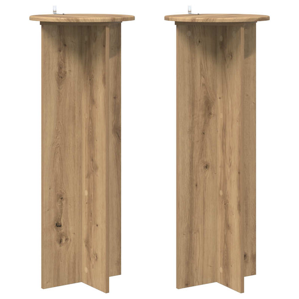 Kasviteline 2 kpl Artisaanitammi Ø40 x 100 cm Tekninen puu