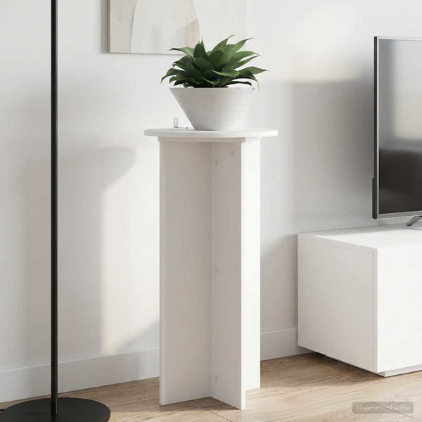 Kasviteline 2 kpl valkoinen Ø40 x 80 cm Tekninen puu