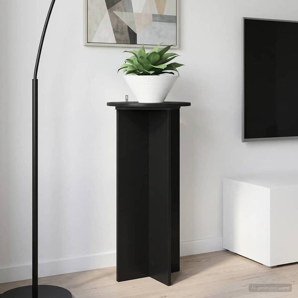 Kasviteline 2 kpl Musta 40 x 40 x 80 cm Tekninen puu