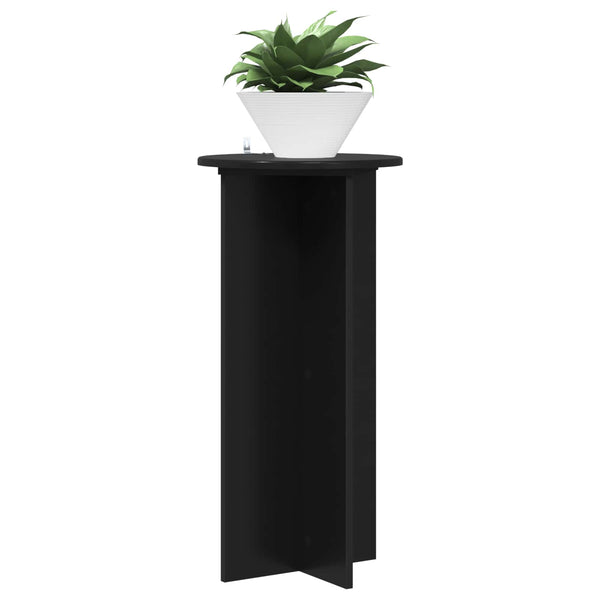 Kasviteline 2 kpl Musta 40 x 40 x 80 cm Tekninen puu