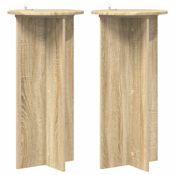 Kasviteline 2 kpl Sonoma-tammi 40 x 40 x 80 cm Tekninen puu