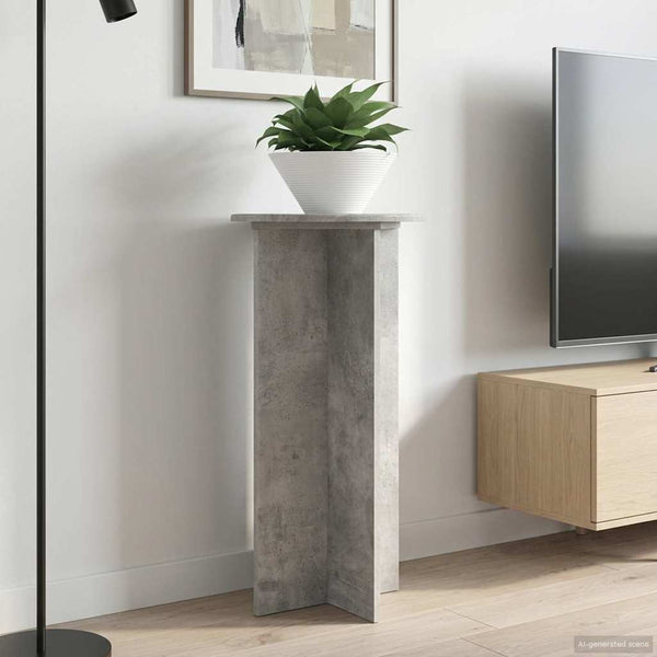 Kasviteline 2 kpl Betoninharmaa 40 x 40 x 80 cm Tekninen puu