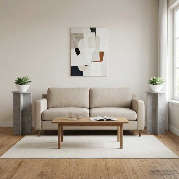 Kasviteline 2 kpl Betoninharmaa 40 x 40 x 80 cm Tekninen puu